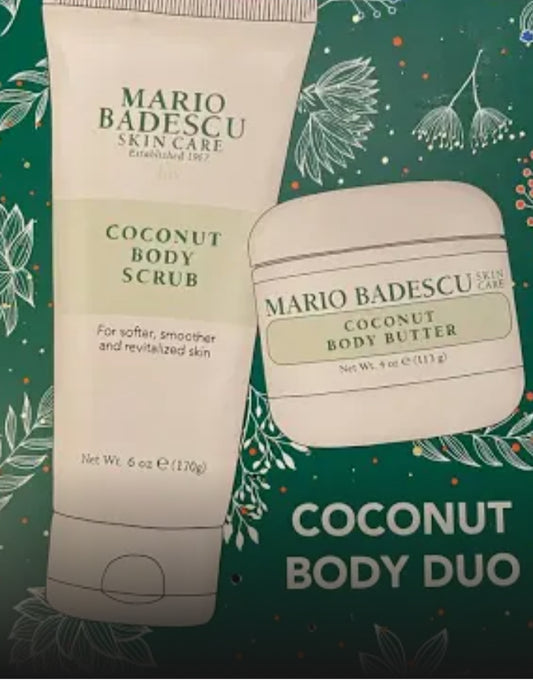Mario Badescu Coconut body Scrub & Coconut Body Butter Set
