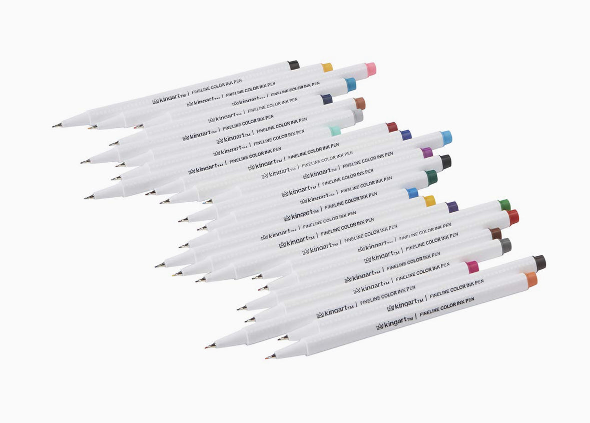 Kingart Fine Line Pens Set of 24