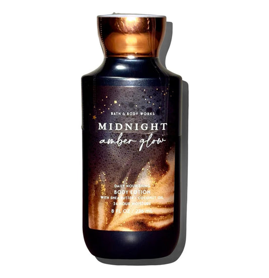 Bath & Body Works MIDNIGHT AMBER GLOW Daily Nourishing Body Lotion 8 oz