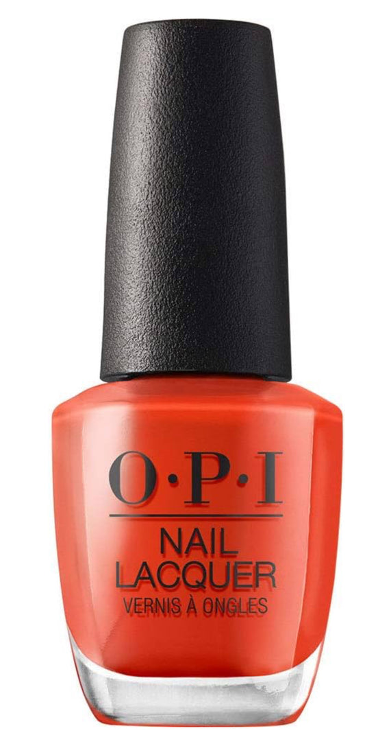 OPI Nail Lacquer, A Red-vival City, Red Nail Polish, Lisbon Collection, 0.5 fl oz